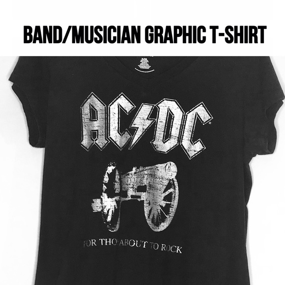 Tops - Vintage AC⚡DC Band Graphic Tee or Dress